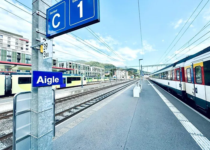 Historic House Aigle - Lake & Alps - Garden & Bbq Apartment *